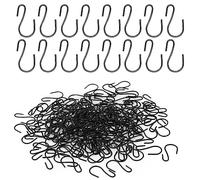 NICKLIN 125 ganchos pequeños en S de 1 pulgada, mini ganchos para colgar en forma de S, ganchos en S negros, gancho de adorno pequeño para manualidades, bolas de árbol de Navidad, decoración colgante
