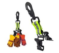 NICKLIN Porta Guantes de Trabajo Clip Guante Clips de Bombero,Clip de Guantes de Metal con Mosquetón para Colgar Guante,Toallas,Cascos(Verde)