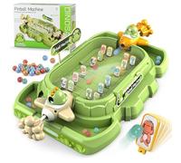 nicknack Dinosaurio Juego de Batalla 2 Jugadores con Canicas，Pinball Juegos de Mesa y Juguetes Interactivo para Amigos y Familia, Regalos de Cumpleaños Navidad para Niños 3 4 5 6 7 8 9 10 Años