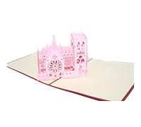 Nicknocks Francia Notre Dame Cathedral Paris 3D Postal Tallado Hueco Tarjetas de felicitación