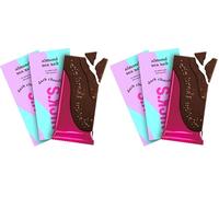 NICKS Bloques de chocolate negro con almendras y sal marina, sin azúcares añadidos, sin gluten, low carb, sin aceite de palma, vegan, keto (3x75g) (Paquete de 2)