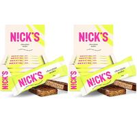 NICKS Chocolate wafer Barritas Oblea de Chocolate Barquillo de Choco Low Carb Galletas 165 Calorías Sin Azúcar Añadido Caramelo Dulce Chocolatinas Sin Gluten (24x35g) (Paquete de 2)
