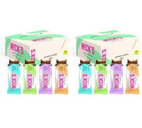 NICKS Mix de Barritas Protein wafer | 25% Proteína | 203 calorías | Proteicas Oblea Chocolate Sin Azúcar Añadido Low Carb Snack Bar Sin Gluten (9 x40g) (Paquete de 2)