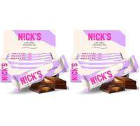 NICKS Soft Toffee Barritas Keto Chocolate Caramelo 110 Calorías, 3,5 Carbohidratos Netos Sin Azúcar Añadido Low Carb Dulces Chocolatinas Sin Gluten (15x28g) (Paquete de 2)