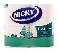 Nicky - Fashion, papel higiénico, 4 capas, 4 rollos