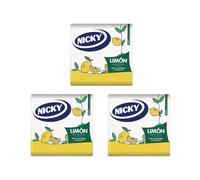 Nicky Limón Servilletas - 3 Paquetes de 65 Servilletas de 2 Capas, Prácticas y Duraderas, Elegante Decoración con Patrón de Limón, Celulosa 100% Pura, con Certificación FSC
