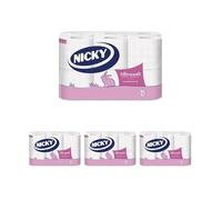Nicky Ultrasoft Papel Higiénico - Paquete de 48 Rollos, 140 Hojas de 2 Capas, Delicado Aroma a Talco, Dermatológicamente Testado, Embalaje Reciclable, Celulosa 100% Pura