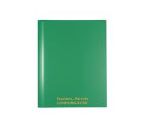 Nicky's Folders English Communicator, carpeta para padres y profesores, plástico flexible patentado resistente al desgarro, 2 bolsillos interiores, 2 fundas exteriores, papel tamaño carta, un solo