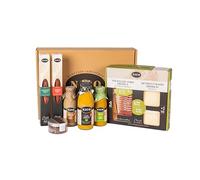 Nico jamones - Pack Completo de Navidad con paleta ibérica, embutidos, quesos, cremas, caldo y trufas artesanas en elegante caja regalo. Un festín gourmet ideal para regalar.