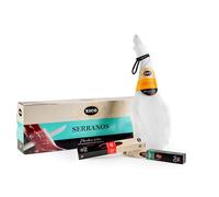 NICO JAMONES - PACK REGALO LOTE PALETA CURADA - aprox. 4,5kg + salchichón Ibérico + Chorizo Ibérico y Caja decorada
