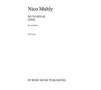 Nico Muhly - Así que hablar - Orquesta