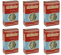 Nicobuster Filtro de cigarrillo [6 x 30 Piezas] Filtro de punta de cigarrillo de nicotina y reducción de alquitrán