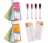 NiCola 2 tarjetas flash de matemáticas 0-12, tarjetas flash de tablas de tiempos, división de tarjetas flash de multiplicación, sustracción de tarjetas de suma, tarjetas de aprendizaje de matemáticas