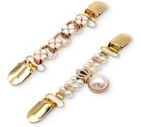 NICOLA Broche vintage de 2 piezas para suéter Broches de bisutería Broches para ropa Broches de plata creativos para cuello de rebeca Broche de metal para chal Chaqueta Blusa Vestido Blusa