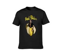 Nicolas Cage In A Banana Unisex 100% Cotton Short-Sleeve T-Shirts Black XXL