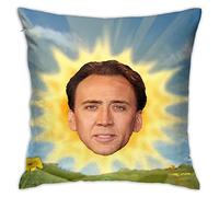 Nicolas Cage Sun - Fundas de almohada decorativas divertidas para el hogar, dormitorio, sofá, sala de estar, 45 x 45 cm