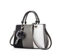 Nicole & Doris 2026 - Bolso de Mano para Mujer, Bolso de Mano, Estilo Bandolera, Bolso de Hombro Elegante, para Mujer, Bolsa de asa Superior con Pom Poms