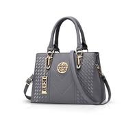 NICOLE & DORIS Bolsa de Mano para Mujeres Bolsos de Hombro Bolsos Bandolera Tote clásicos Gris