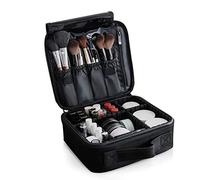 NICOLE & DORIS Bolsa de maquillaje portátil neceser de maquillaje Estuche Organizador de maquillaje Bolsa de cosmética Impermeable Nero