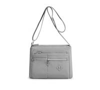 NICOLE & DORIS Bolsa de Nailon Trabajo Mujer Bolso Bandolera Mensajero Elegante Ligero Bolso Cruzado Gran Capacidad para Viajar, Escuela, Compras, Trabajo Gris