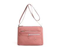 NICOLE & DORIS Bolsa de Nailon Trabajo Mujer Bolso Bandolera Mensajero Elegante Ligero Bolso Cruzado Gran Capacidad para Viajar, Escuela, Compras, Trabajo Rosa