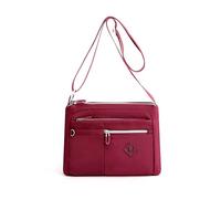 NICOLE & DORIS Bolsa de Nailon Trabajo Mujer Bolso Bandolera Mensajero Elegante Ligero Bolso Cruzado Gran Capacidad para Viajar, Escuela, Compras, Trabajo Rojo