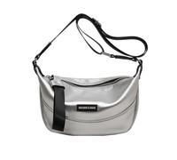 NICOLE & DORIS Bolsa Deportiva Bandolera Bolso Cruzado de Elegante Bolsos de Hombro Pequeña Bolso Cinturón Mujer PU Cuero para Escuela, Viajes y Todos los Días Plateado