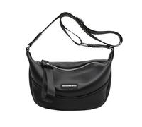 NICOLE & DORIS Bolsa Deportiva Bandolera Bolso Cruzado de Elegante Bolsos de Hombro Pequeña Bolso Cinturón Mujer PU Cuero para Escuela, Viajes y Todos los Días Negro