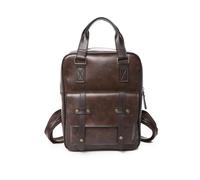 NICOLE & DORIS Bolsa Moda Escolar Bolsa Mochila Mujer de Compra Gran Capacidad Daypack de Cuero PU para Trabajo Oficina Escuela Viaje Marrón café