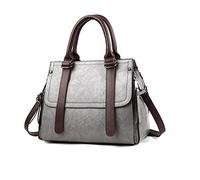 NICOLE & DORIS Bolsas de Señoras Bolso de Mano Vintage Bolso Bandolera Cuero PU Bolso Crossbody Messenger Bolsos de Hombro Mediano Gris