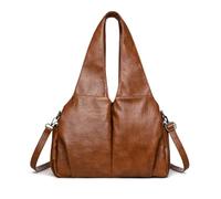 NICOLE & DORIS Bolso Bandolera Casual Bolso de Mano Mujer Bolso Tote Elegante Bolso Hombro Retro PU Cuero Suave Hobo Bag per Lavoro, Shopping e Viaggi Marrón
