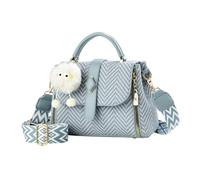 NICOLE & DORIS Bolso Bandolera Lindo Mujer Bolsos Cruzados Pequeño Bolso de Mano Cuero PU Bolso de Hombro Niñas Bolso Crossbody para Viajes Compras Trabajo Azul Claro