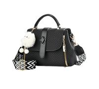 NICOLE & DORIS Bolso Bandolera Lindo Mujer Bolsos Cruzados Pequeño Bolso de Mano Cuero PU Bolso de Hombro Niñas Bolso Crossbody para Viajes Compras Trabajo Negro