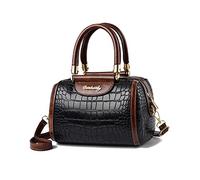 NICOLE & DORIS Bolso Bandolera Mujer Bolso de Mano de Cocodrilo Bolso de Hombro de PU Cuero Bolso Señora Bandolera Bolsos Cruzados Bolsos de Fiesta Negro