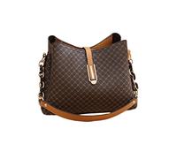 NICOLE & DORIS Bolso Bandolera Mujer de Cuero PU,Tote Grande De Hombro para Diario Trabajo Viaje,Bolsa de Mano VintageModa Clásica y Práctica Elegante Marrón oscuro