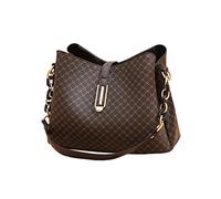 NICOLE & DORIS Bolso Bandolera Mujer de Cuero PU,Tote Grande De Hombro para Diario Trabajo Viaje,Bolsa de Mano VintageModa Clásica y Práctica Elegante Marrón café