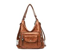 NICOLE & DORIS Bolso Bandolera Mujer Grande Bolsos Hobo Bolso Bandolera Mochila Bolsos Totes de Moda Bolso Hombro PU Cuero Suave Bolso de Mano per Lavoro, Shopping e Viaggi Marrón