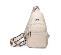 NICOLE & DORIS Bolso Bandolera Mujer Pequeña Bolsos Pecho Mujer Bolso Mochila Mini Bolsos de Hombro Cuero PU Sling Bag Bolso Cruzado para Senderismo Viaje Beige