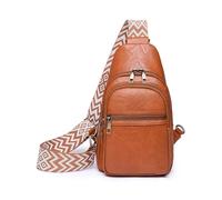 NICOLE & DORIS Bolso Bandolera Mujer Pequeña Bolsos Pecho Mujer Bolso Mochila Mini Bolsos de Hombro Cuero PU Sling Bag Bolso Cruzado para Senderismo Viaje Marrón