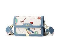 NICOLE & DORIS Bolso Bandolera Mujer Pequeño Bolso de Hombro PU Cuero Bolsos de Mano Bolsa de Mensajero para Niñas Bolsos de Moda con 2 Bandolera Azul
