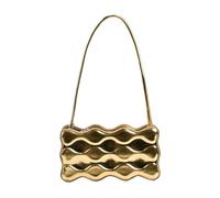 NICOLE & DORIS Bolso Bandolera Mujer Pequeño Bolso de Las Señoras Bolso de Mano Chic Bolsos de Hombro Charol Cuero Bolsa de Axilas Bolsos de Fiesta Dorado
