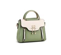 NICOLE & DORIS Bolso Bandolera Mujer Pequeños Bolso de Hombro Cuero PU Bolsos de Mano Crossbody Bolsos Cruzados para Movil Bolsos de Fiesta Verde y Blanco