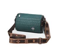 NICOLE & DORIS Bolso Bandolera para Mujer,Bolso Cruzado de piel sintética,Para Mujer Damas Compras, Viaje y Trabajo,Bolso de Hombro Mujer con Correa Ancha Suave Ajustable Verde