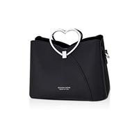 NICOLE & DORIS Bolso Bandolera para Mujer Bolso Shopper pequeño Bolso Mensajero de Cuero PU Bolso de Hombro Simple Bolso a Mano de Moda Negro