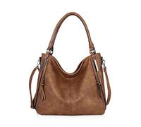 NICOLE & DORIS Bolso de Hombro para Mujer Bolso Hobo de Moda Bolsos de Cuero Suave Bolso de Mano con Múltiples Bolsillos Bolsos para Shopper Marrón