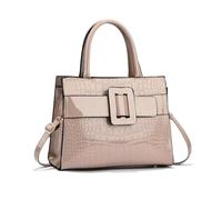 NICOLE & DORIS Bolso de Las Señoras Bolso de Mujer de Mano Cocodrilo Bolso Bandolera Cuero PU Bolso de Hombro Bolsa Cruzado Trabajo Viaje Compras Caqui