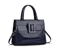 NICOLE & DORIS Bolso de Las Señoras Bolso de Mujer de Mano Cocodrilo Bolso Bandolera Cuero PU Bolso de Hombro Bolsa Cruzado Trabajo Viaje Compras Azul
