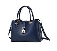 NICOLE & DORIS Bolso de Las Señoras Elegante Bolso De Mano para Mujer Bolsos Bandolera Pequeño Bolsa Cruzado Bolso de Hombro Multifunción Shopper Tote PU Cuero Bolso Azul Marino