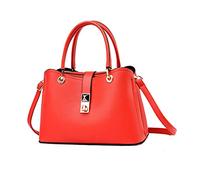 NICOLE & DORIS Bolso de Las Señoras Elegante Bolso De Mano para Mujer Bolsos Bandolera Pequeño Bolsa Cruzado Bolso de Hombro Multifunción Shopper Tote PU Cuero Bolso Rojo