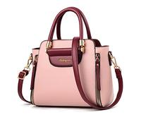 NICOLE & DORIS Bolso de Las Señoras Pequeño Bolso de Mano Diseñador Bolso Bandolera Mujer Bolso Hombro Cuero PU Bolsa de Mensajero Bolso con asa Superior Rosa